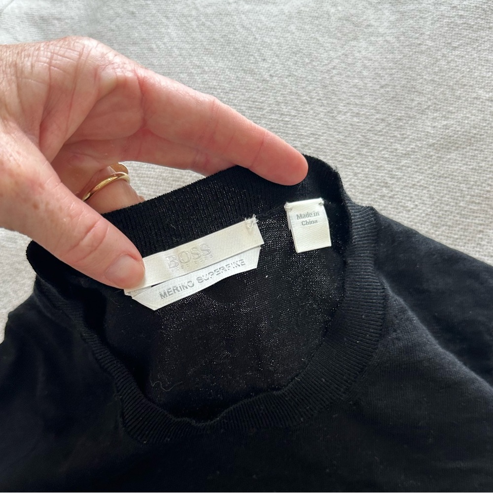 BOSS Merino Superfine Short Sleeve Sweater M